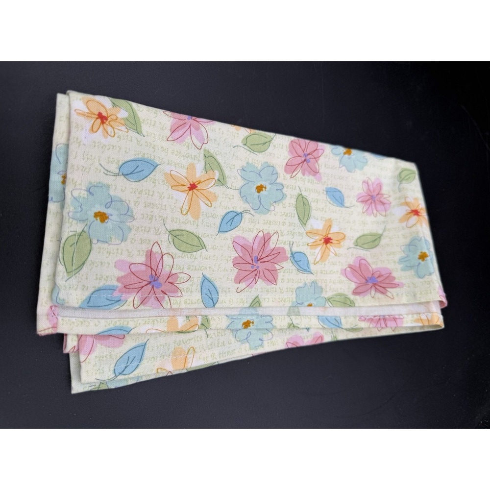 🌸 Longaberger Single Napkin – Floral Blooms – EUC – Vintage Table Linen 🧺